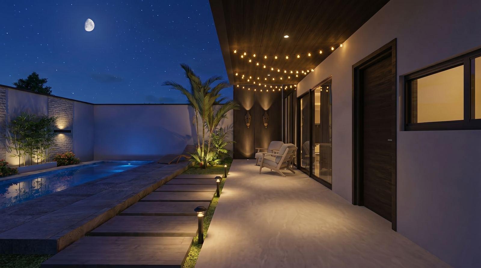 La terrasse sous les étoiles